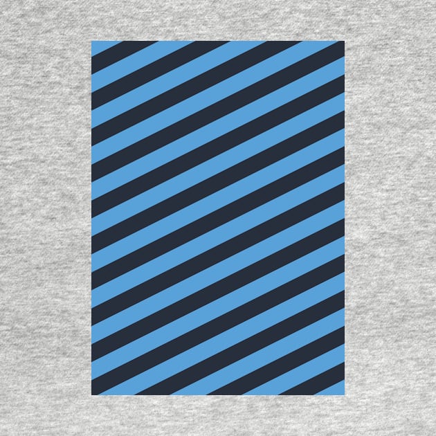 Manchester City Sky Blue and Navy Angled Stripes by Culture-Factory